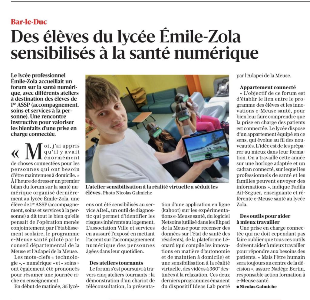 Article de l'est républicain sur les outils à l'école